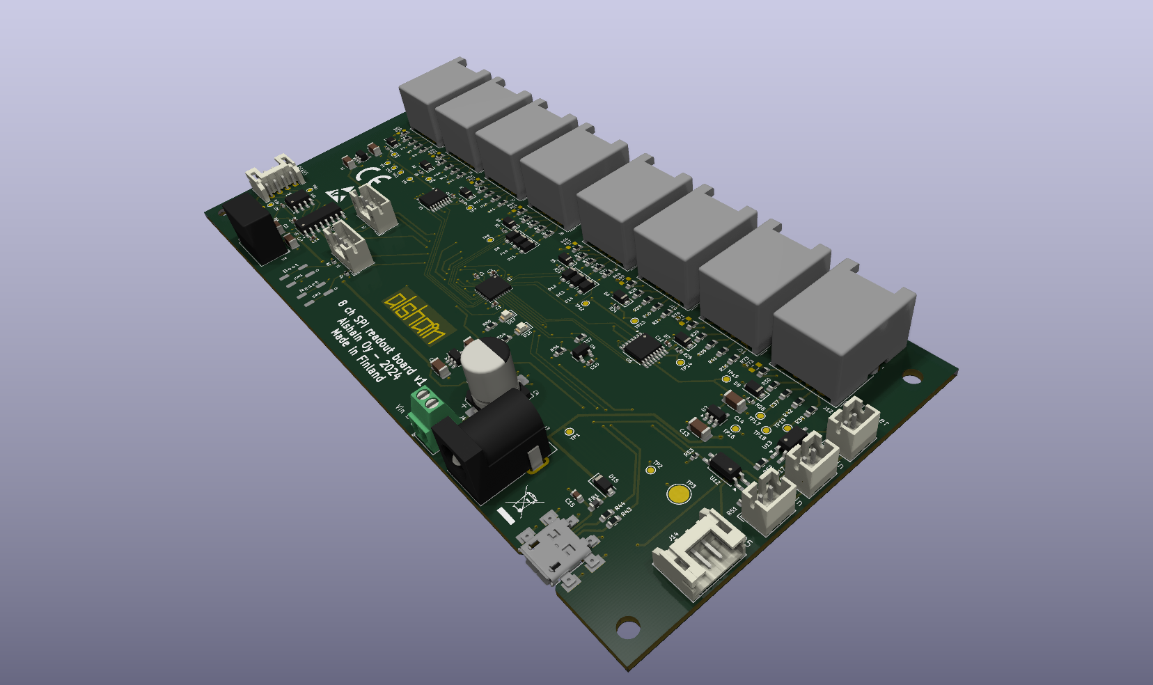 8 channel accelerometer readout
