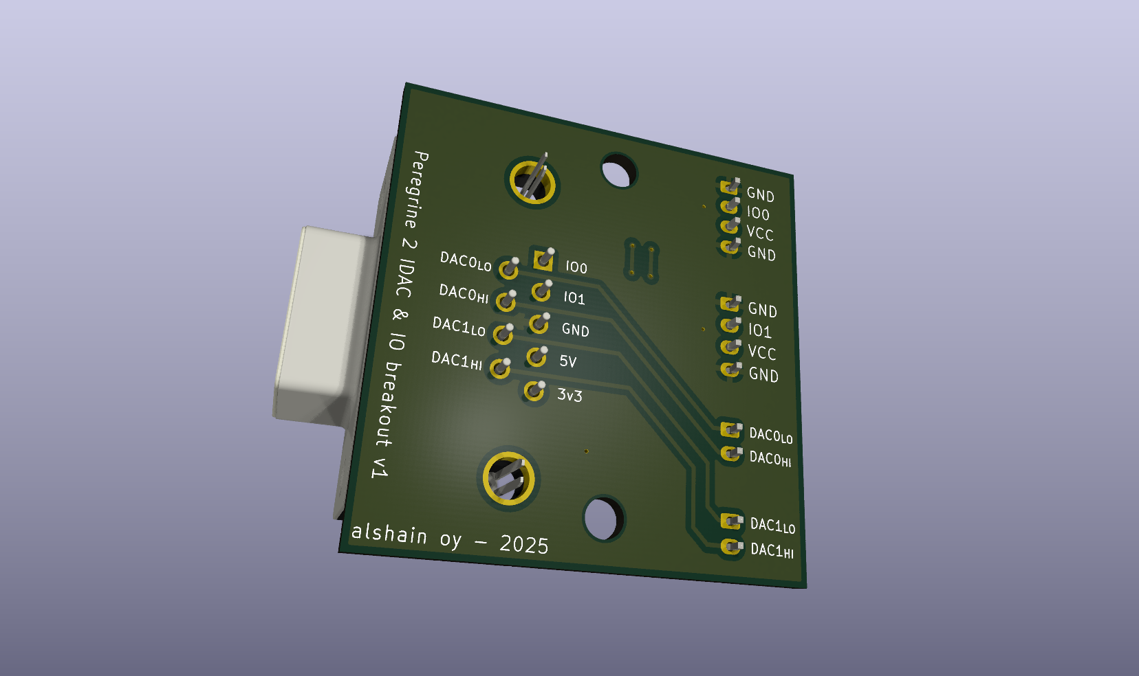 Peregrine 2, analog output breakout board