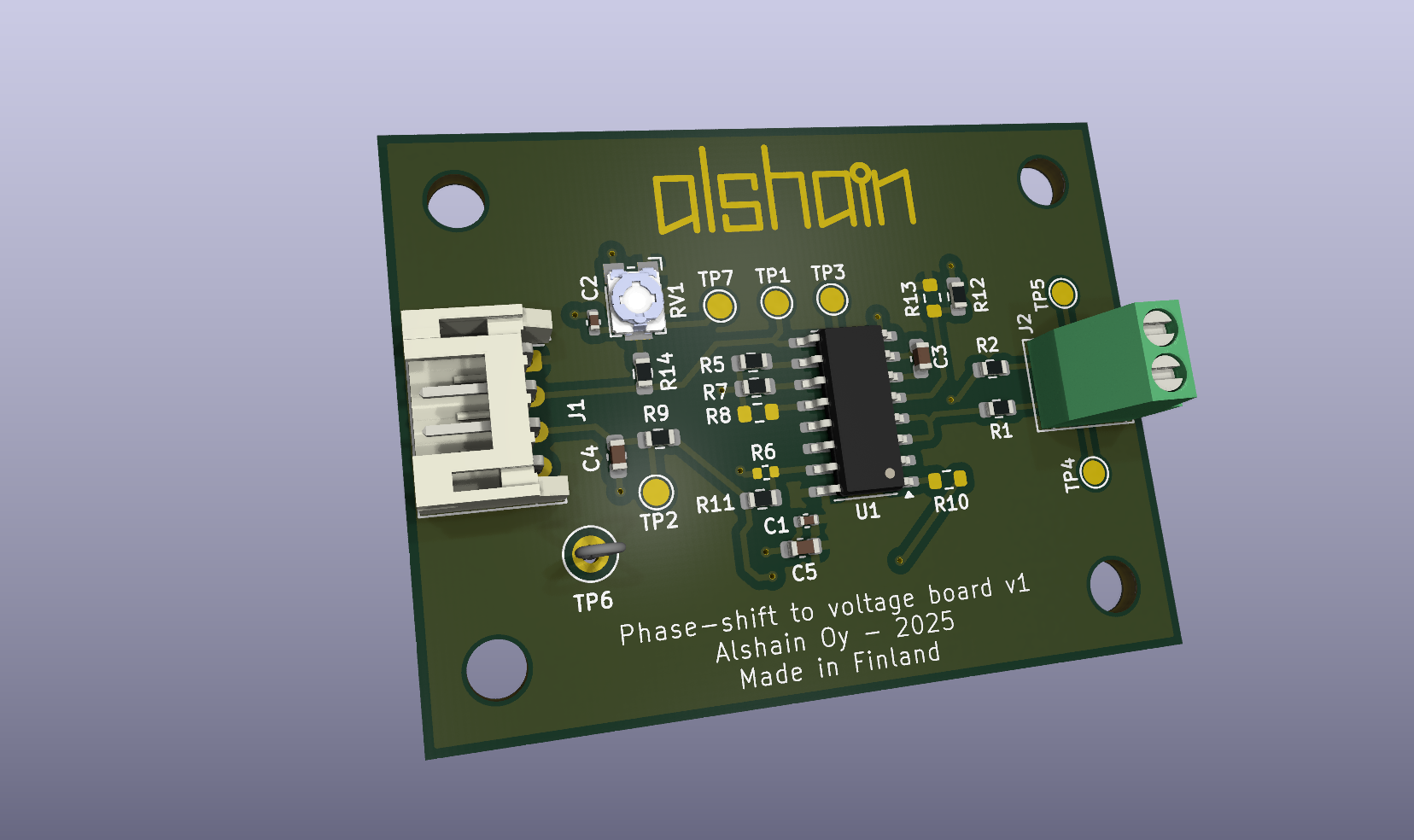 Phase shift to voltage converter