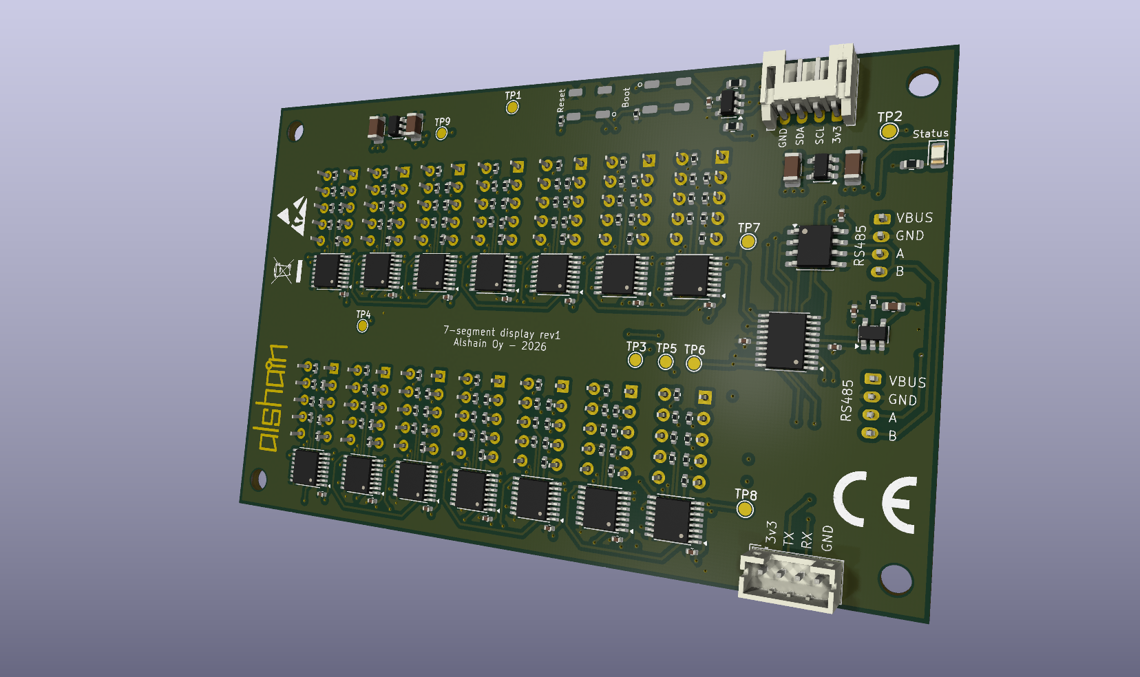 Intelligent 7-segment display module