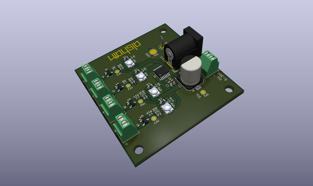 Four channel adjustable voltage source